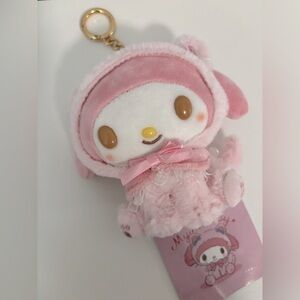 My Melody Cat Suit Plush Keychain
